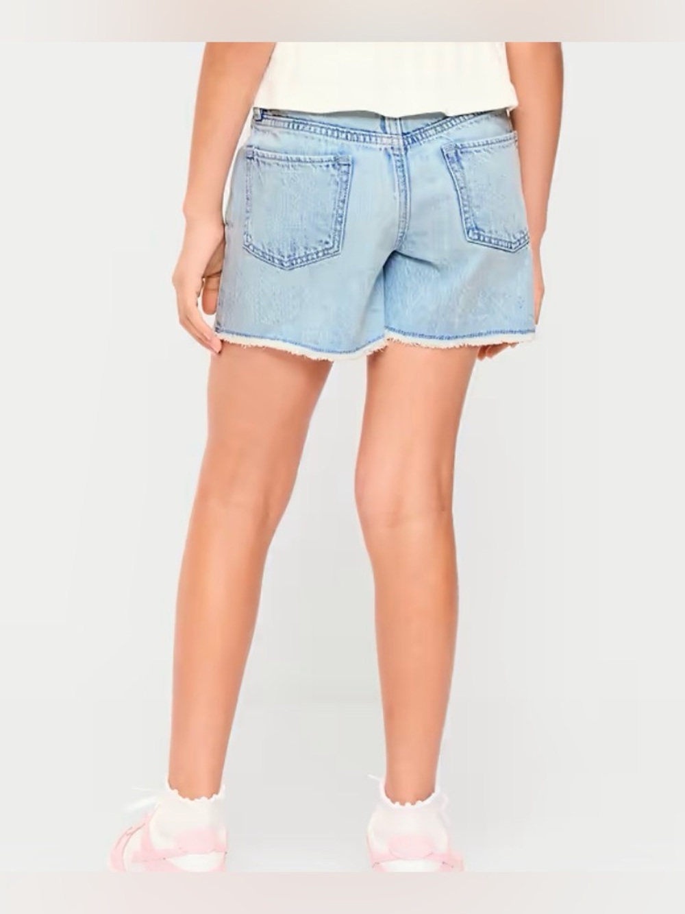 NWT Old Navy Kids Light Blue Denim Jeans with Butterfly Embroidery - Picture 4 of 4